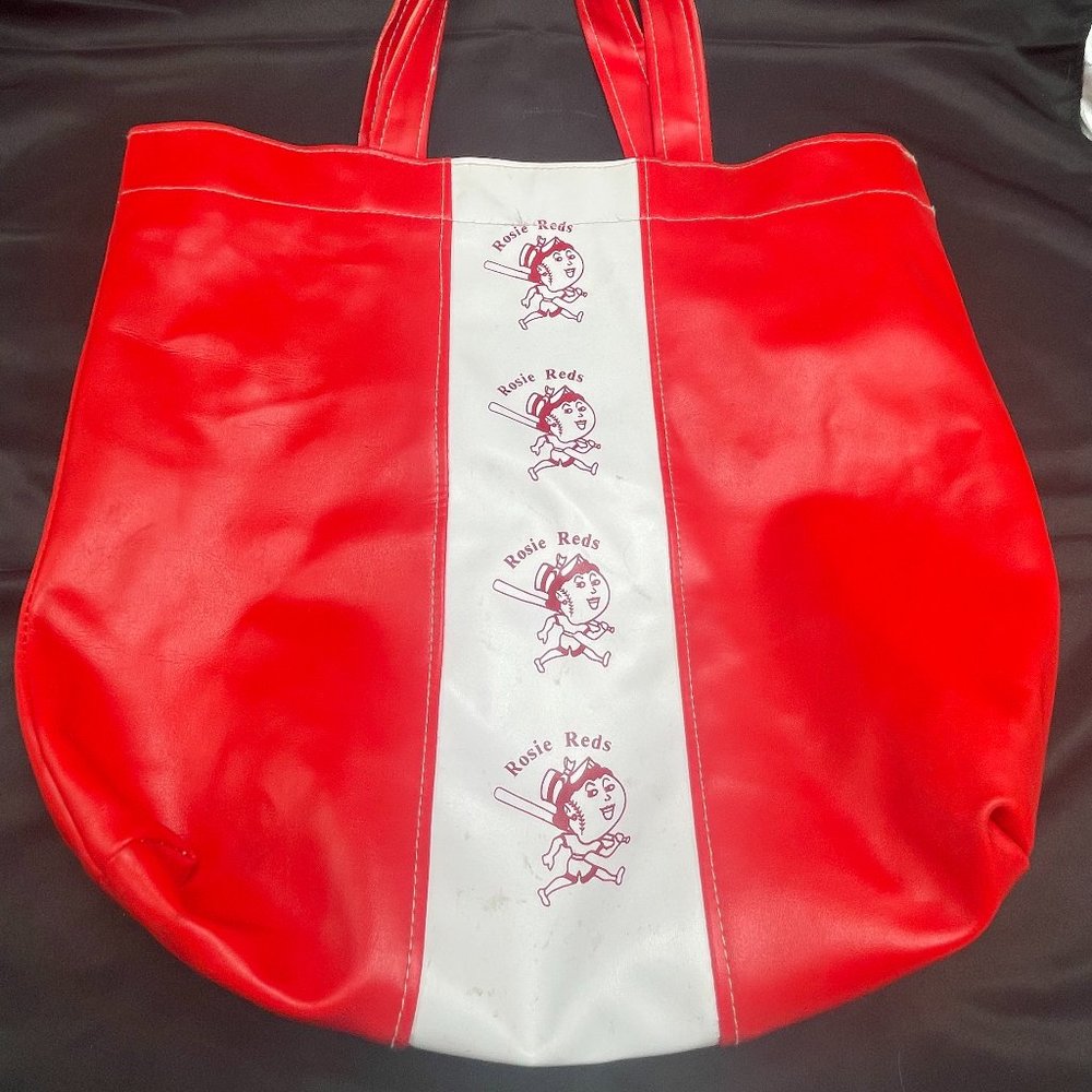 1960's Baseball Logo "ROSIE Reds" Cincinnati Reds Baseball Bag / Purse / Tote